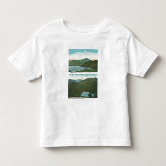信号の丘、ハートからのWhiteface Mtの眺め トドラーTシャツ (正面)
