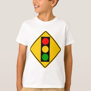 信号の前方にハイウェーの印 Tシャツ