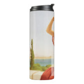 信号の女性のポートレートアートモノグラム タンブラー (回転左)