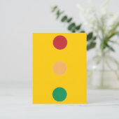 信号の色の丸はがき ポストカード (スタンド正面)