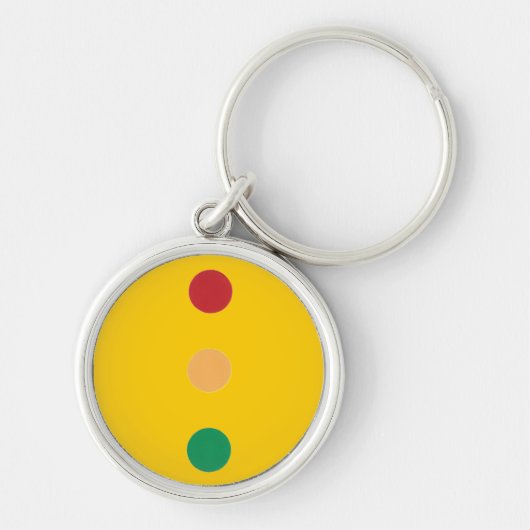 信号の色の円のキーホルダー キーホルダー (正面)