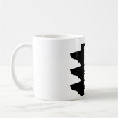 信号の道路標識 コーヒーマグカップ (左)