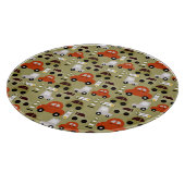 信号オレンジ色の車パターン カッティングボード (角)