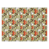 信号オレンジ色の車パターン テーブルクロス (正面(横))