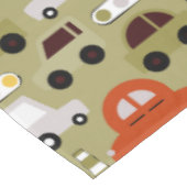 信号オレンジ色の車パターン テーブルクロス (アングル)