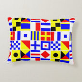 信号カラフルフ王室のラグ名 アクセントクッション (裏面)