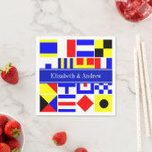 信号カラフルフ王室のラグ名 スタンダードカクテルナプキン (インサイチュ)