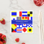 信号カラフルフ王室のラグ名 スタンダードカクテルナプキン (インサイチュ)