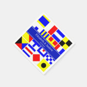 信号カラフルフ王室のラグ名 スタンダードカクテルナプキン (角)