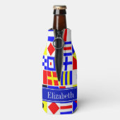 信号カラフルフ王室のラグ名 ボトルクーラー (ボトル裏面)