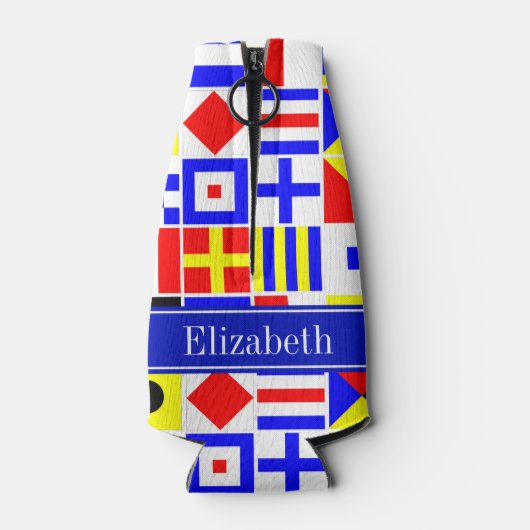 信号カラフルフ王室のラグ名 ボトルクーラー (裏面)