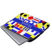 信号カラフルフ王室のラグ名 ラップトップスリーブ (正面下部)