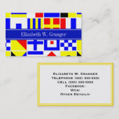 信号カラフルフ王室のラグ名 名刺 (正面/裏面)