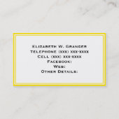 信号カラフルフ王室のラグ名 名刺 (裏面)