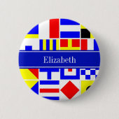 信号カラフルフ王室のラグ名 缶バッジ (正面)