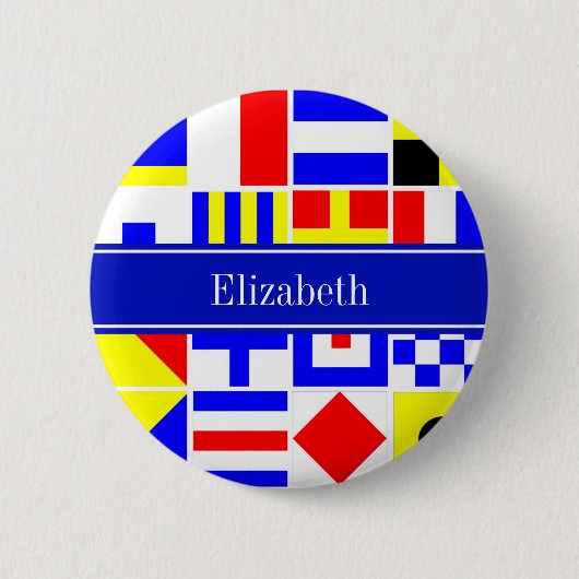 信号カラフルフ王室のラグ名 缶バッジ (正面)