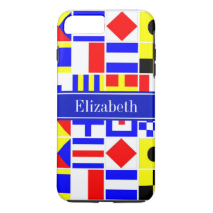信号カラフルフ王室のラグ名 iPhone 8 PLUS/7 PLUSケース