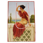 信号ゴッドワードファインアート絵を描ヴィンテージ ミディアムペーパーバッグ (裏面)