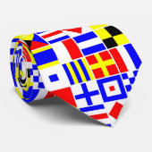 信号フカラフルラグのパタ航海のーン ネクタイ (ロール)