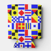 信号フカラフルラグのパタ航海のーン 缶クーラー (裏面)