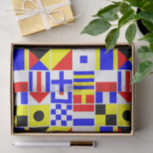 信号フカラフルラグのパタ航海のーン 薄葉紙 (ギフト)