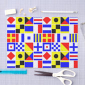 信号フカラフルラグのパタ航海のーン 薄葉紙 (クラフト)