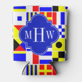 信号フカラフルラグ王室の3Iモノグラム 缶クーラー (正面)