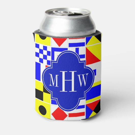 信号フカラフルラグ王室の3Iモノグラム 缶クーラー (缶裏面)