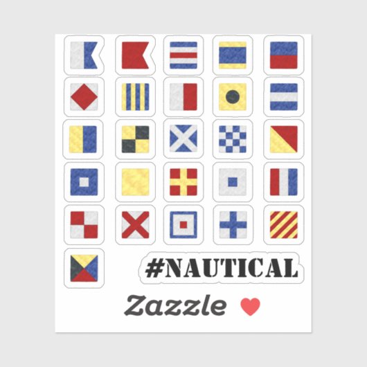 🏴信号フラグ航海ののアルファベット シール (シート)