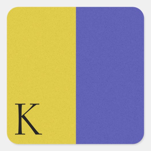信号フラグ航海のアルファベットステッカーK スクエアシール (正面)