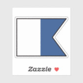 信号フラグALFA/ALPHA – ダイバーダウン シール (シート)