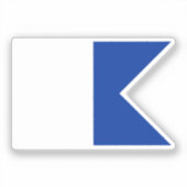 信号フラグAlpha シール (正面)