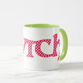 信号器のコーヒー・マグ、水玉模様とのウェールズCwtch マグカップ (正面右)