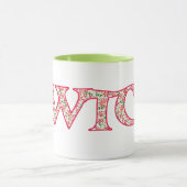 信号器のコーヒー・マグ、花パターンとのウェールズCwtch マグカップ (中央)