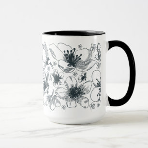 信号器のマグの花のスケッチ マグカップ