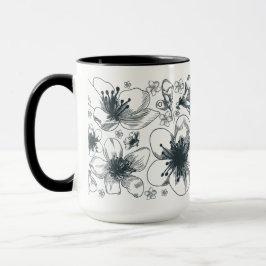 信号器のマグの花のスケッチ マグカップ