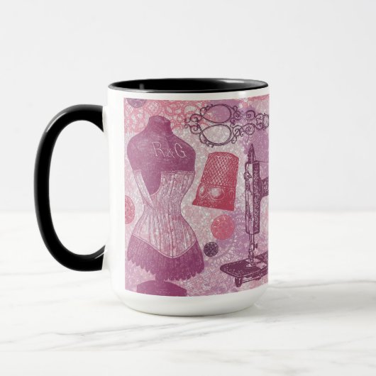 信号器のマグを縫うヴィンテージ マグカップ (左)