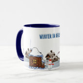 信号器のマグ。 ウクライナの冬 マグカップ (正面左)