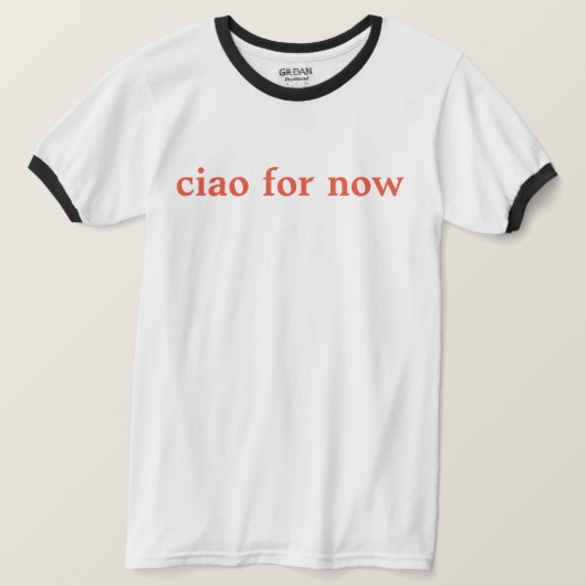 信号器のTシャツ"ciao今のところ"の珊瑚 Tシャツ (デザイン正面)