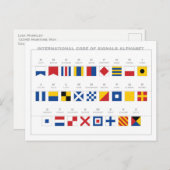 信号国際的アルファベットの符号 ポストカード (正面/裏面)