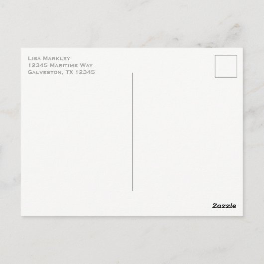 信号国際的アルファベットの符号 ポストカード (裏面)