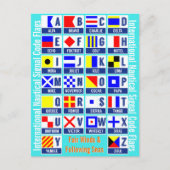 信号国際的コー航海のドフラグ ポストカード (正面)