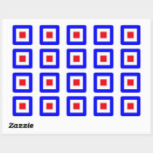 信号旗W (ウイスキー) スクエアシール (シート)
