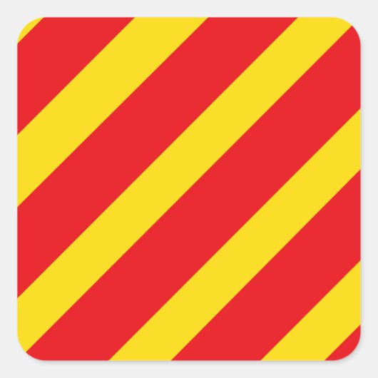 信号旗Y文字 スクエアシール (正面)
