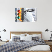 信号機と壁面道路標識 キャンバスプリント (インサイチュ (寝室))