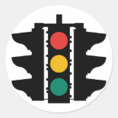 信号機通り標識 ラウンドシール (正面)