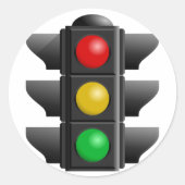 信号機 レッド イエロー グリーン 信号 ラウンドシール (正面)