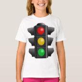 信号機 レッド イエロー グリーン 信号 Tシャツ (正面)