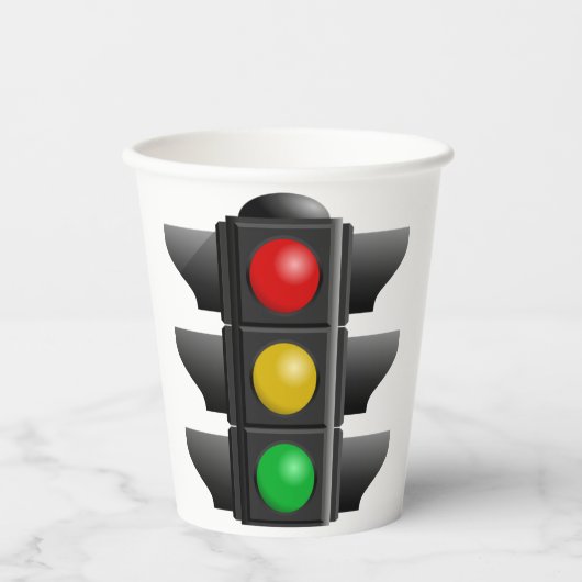 信号機 紙コップ (正面)