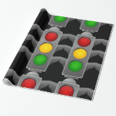 信号機(赤い黄色の緑) ラッピングペーパー (アンロールド)